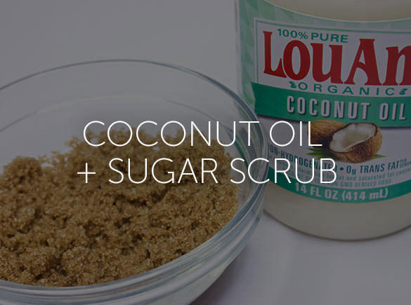 Coconut Oil Sugar Scrub is made with LouAna Organic Coconut Oil.